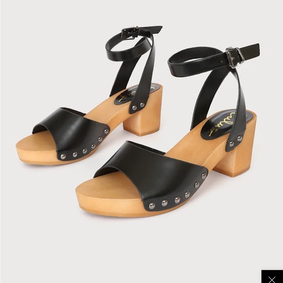 Lulus Shoes - LULUS black ankle strap platform sandals